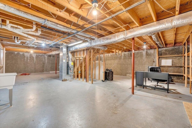 1152 Murray Ave SE, Roanoke, VA 24013 - unfinished below grade area with heating unit