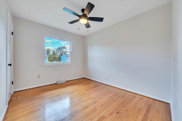 3734 Long Meadow Ave NW, Roanoke, VA 24017 - empty room with light wood finished floors, baseboards, and a ceiling fan