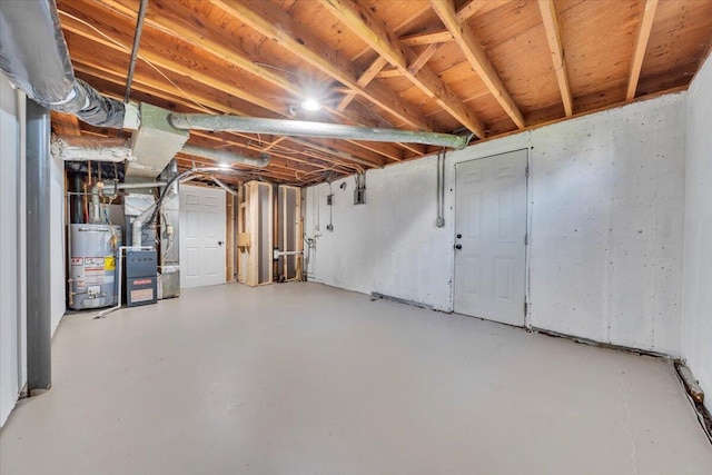 3734 Long Meadow Ave NW, Roanoke, VA 24017 - unfinished basement with gas water heater and heating unit