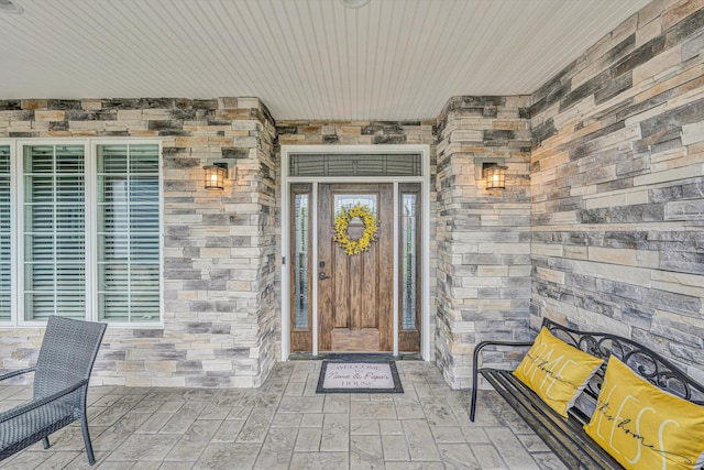 700 Thornblade Way, Blue Ridge, VA 24064 - property entrance featuring stone siding