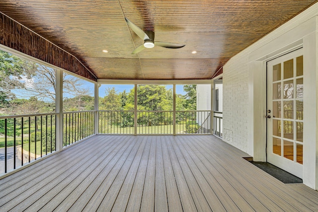 4816 Colonial Ave, Roanoke, VA 24018 - wooden terrace featuring ceiling fan