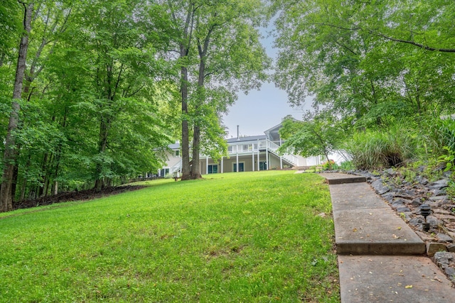 402 Anchor Dr, Moneta, VA 24121 - view of grassy yard with stairway