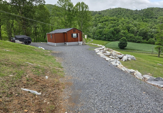 7506 Roaring Run Rd Unit 1, Covington, VA 24426 - view of property exterior with a forest view and a yard