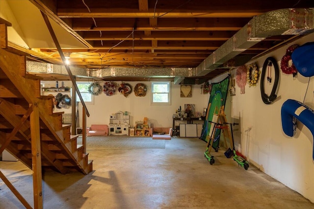 160 Mountain View Dr, Rocky Mount, VA 24151 - below grade area featuring stairway