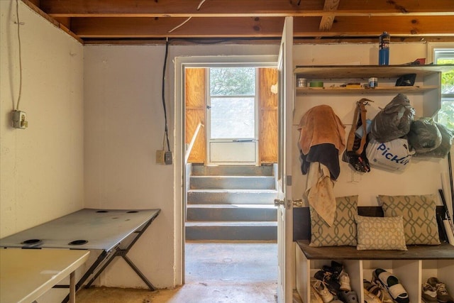 160 Mountain View Dr, Rocky Mount, VA 24151 - stairway featuring concrete flooring