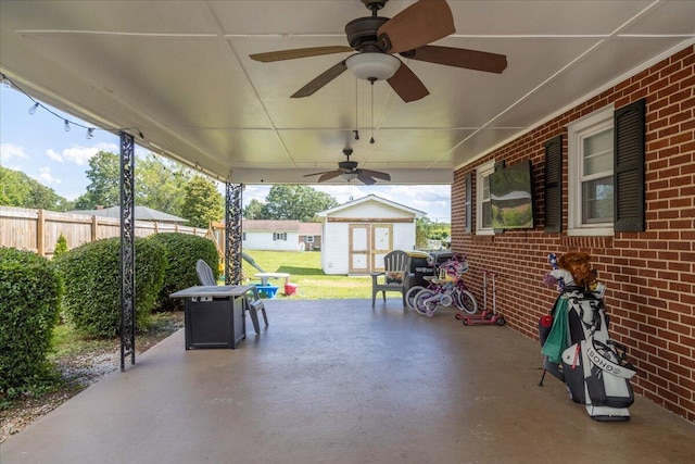 160 Mountain View Dr, Rocky Mount, VA 24151 - view of patio / terrace featuring ceiling fan