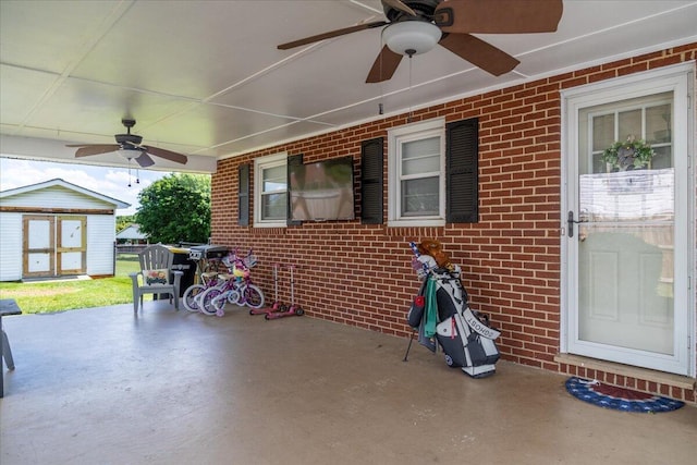 160 Mountain View Dr, Rocky Mount, VA 24151 - view of patio / terrace featuring a ceiling fan