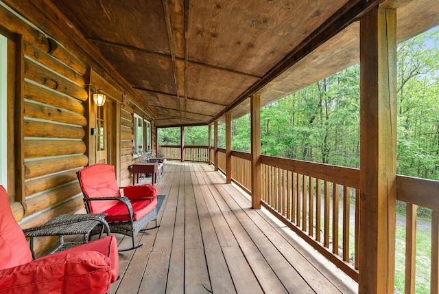 1539 Wheats Valley Rd, Bedford, VA 24523 - view of wooden porch