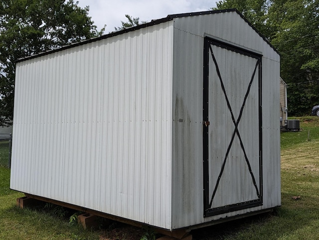 150 Harvey St, Rocky Mount, VA 24151 - view of shed featuring cooling unit