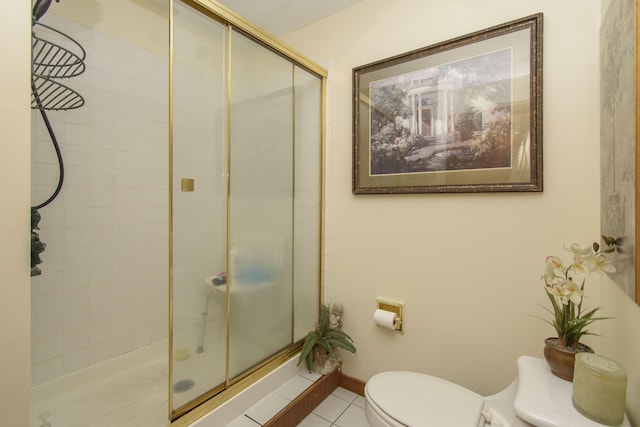 157 Burks Hollow Rd SW, Willis, VA 24380 - bathroom with toilet, a shower stall, and tile patterned floors