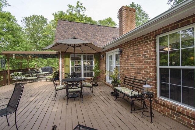 157 Burks Hollow Rd SW, Willis, VA 24380 - wooden terrace featuring outdoor dining space