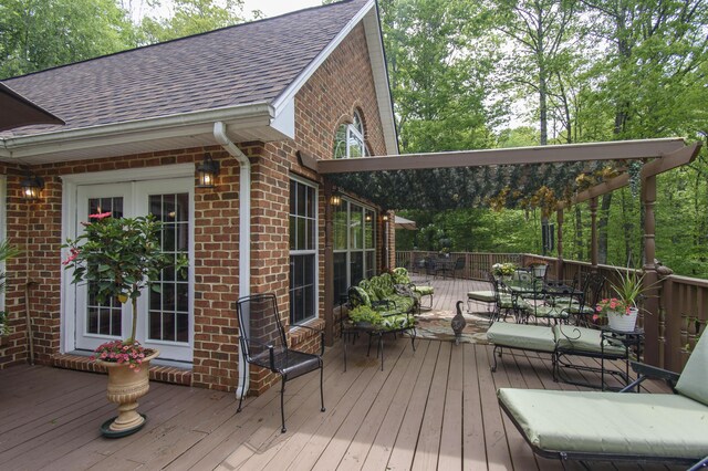 157 Burks Hollow Rd SW, Willis, VA 24380 - wooden terrace with outdoor dining area