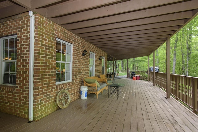 157 Burks Hollow Rd SW, Willis, VA 24380 - view of wooden terrace