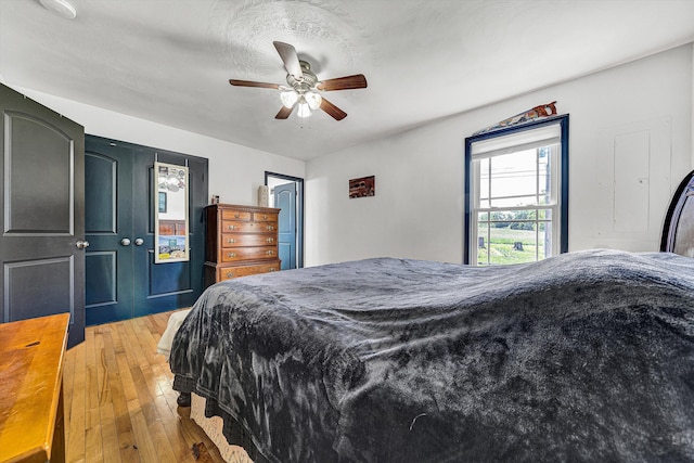 22 Spring Branch Ln, Fincastle, VA 24090 - bedroom featuring light wood-type flooring and ceiling fan