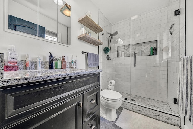 22 Spring Branch Ln, Fincastle, VA 24090 - full bathroom featuring vanity, toilet, and a shower stall