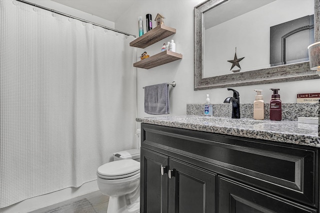 22 Spring Branch Ln, Fincastle, VA 24090 - bathroom with vanity, toilet, and shower / bath combo with shower curtain