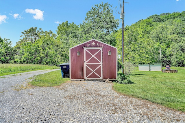 22 Spring Branch Ln, Fincastle, VA 24090 - view of shed featuring a wooded view