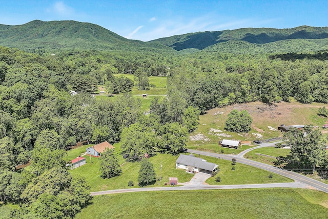 22 Spring Branch Ln, Fincastle, VA 24090 - drone / aerial view of a mountain backdrop and a heavily wooded area