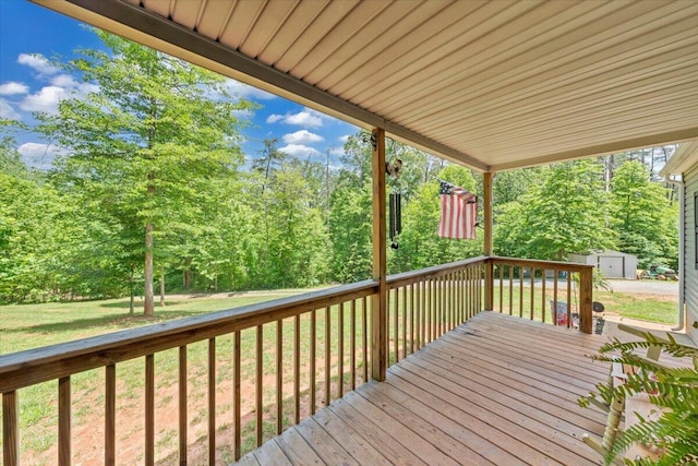 4362 Stewartsville Rd, Moneta, VA 24121 - wooden deck with a lawn