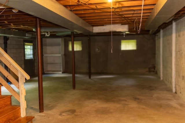 212 Woodland Rd, Bassett, VA 24055 - basement with stairs and healthy amount of natural light