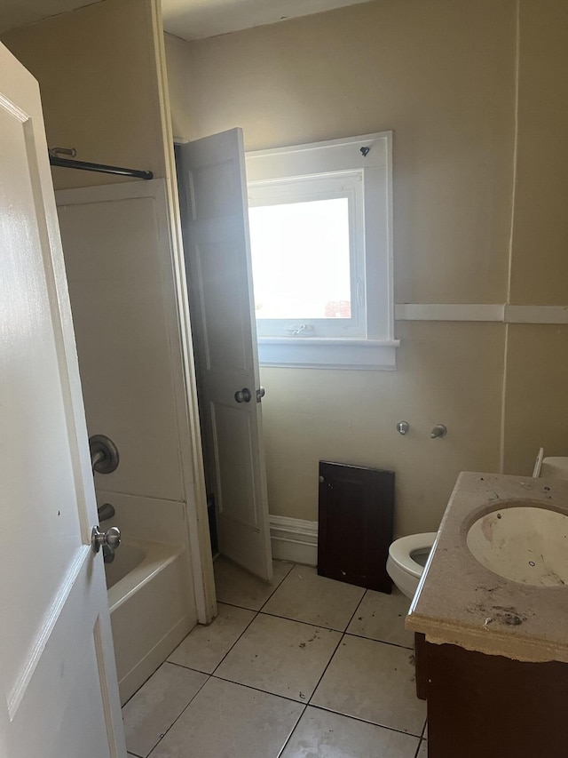2816 10th St NW, Roanoke, VA 24012 - full bath with vanity, tile patterned floors, tub / shower combination, and toilet