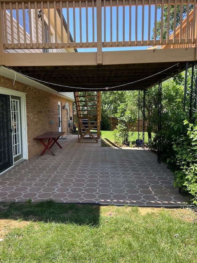 1878 Cranwell Dr, Vinton, VA 24179 - view of patio / terrace with stairs and a deck