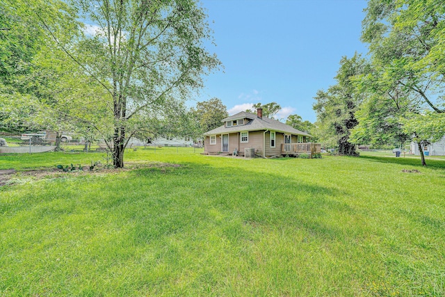 1514 Redwood Rd SE, Roanoke, VA 24014 - view of yard featuring a deck and cooling unit