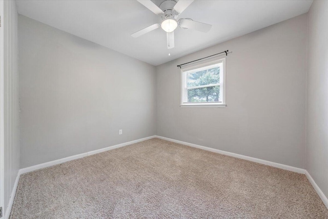 1006 10th St, Glasgow, VA 24555 - carpeted empty room featuring baseboards and ceiling fan