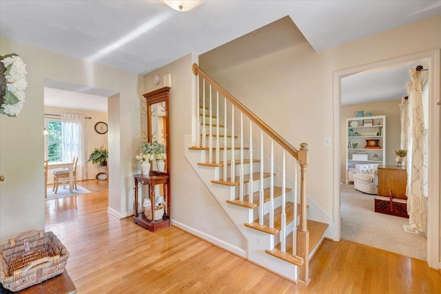 610 Crystal Anne Ln, Roanoke, VA 24019 - stairs with wood finished floors and baseboards