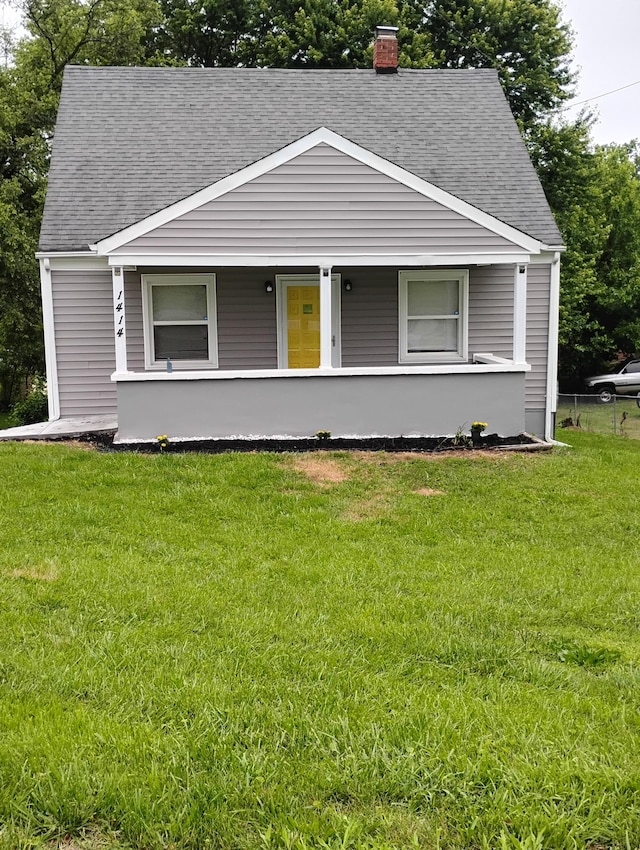 1414 Westside Blvd NW, Roanoke, VA 24017 - bungalow featuring roof with shingles, covered porch, and a chimney