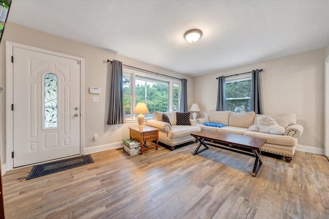 3023 Birchlawn Ave NW, Roanoke, VA 24012 - living area with wood finished floors and baseboards