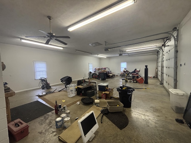 120 Nyle Ridge Rd, Wirtz, VA 24184 - garage with ceiling fan