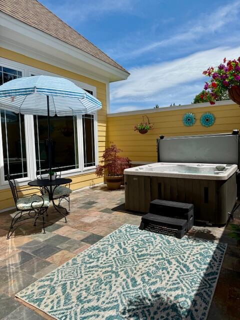 1038 Lees Mill Ln, Goode, VA 24556 - view of patio with a hot tub