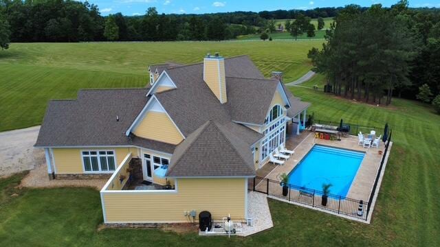 1038 Lees Mill Ln, Goode, VA 24556 - back of house with a chimney and a patio area
