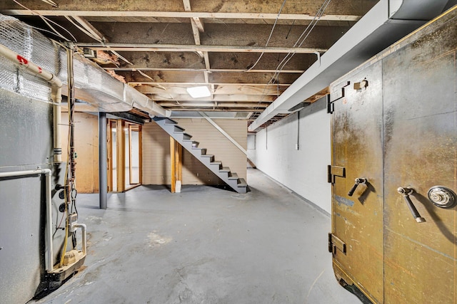 130 W Augusta Ave, Vinton, VA 24179 - unfinished basement featuring stairs