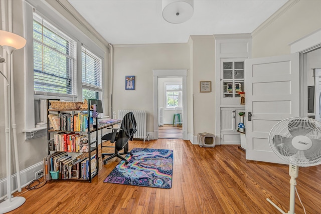 602 Allison Ave SW, Roanoke, VA 24016 - office space with radiator, wood finished floors, crown molding, and baseboards