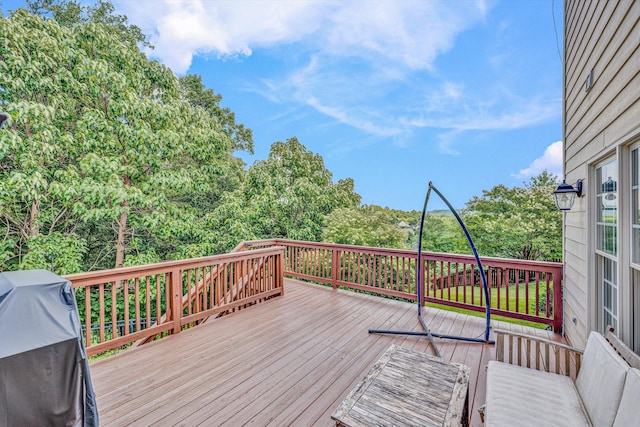 1160 Belcroft Ct, Roanoke, VA 24018 - wooden terrace with a grill