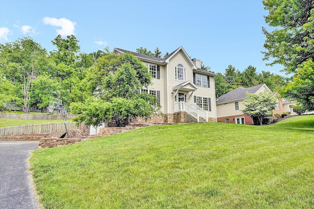 135 Sapphire Ave, Christiansburg, VA 24073 - view of front facade with a chimney