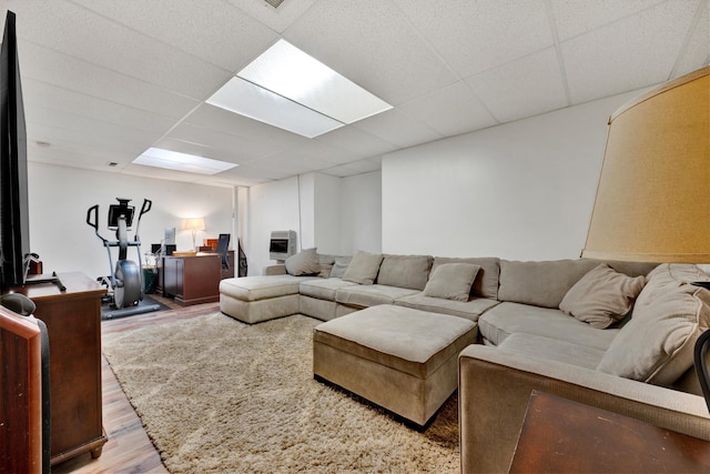 135 Sapphire Ave, Christiansburg, VA 24073 - living area with wood finished floors and a paneled ceiling