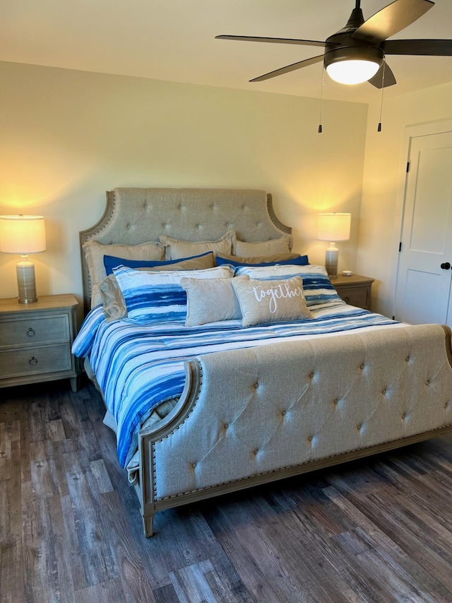 103 Retreat Ln, Huddleston, VA 24104 - bedroom with wood finished floors and ceiling fan