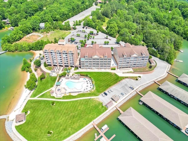 103 Retreat Ln, Huddleston, VA 24104 - bird's eye view of a pool and a large body of water