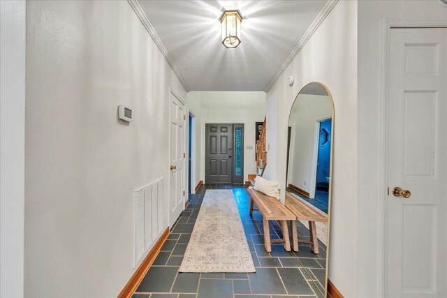 20728 Virgil H Goode Hwy, Rocky Mount, VA 24151 - entryway with arched walkways, baseboards, and dark tile patterned flooring