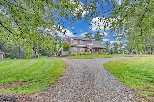 20728 Virgil H Goode Hwy, Rocky Mount, VA 24151 - view of front of home featuring curved driveway and a front yard