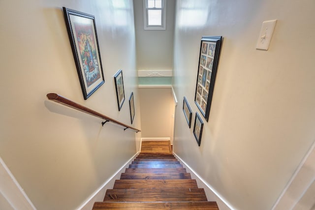317 Cumberland Gap Rd, Newport, VA 24128 - stairs with baseboards and wood finished floors