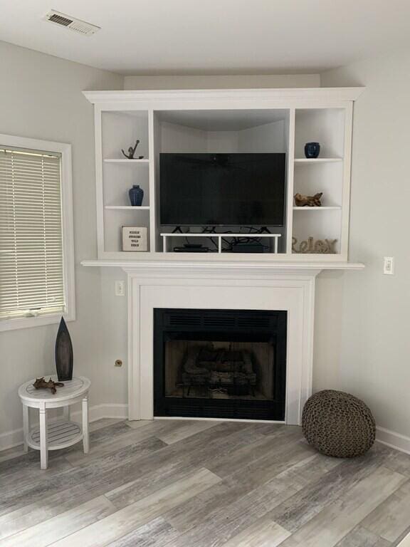1175 Mariners Way Unit 58, Huddleston, VA 24104 - detailed view of a fireplace, baseboards, and wood finished floors