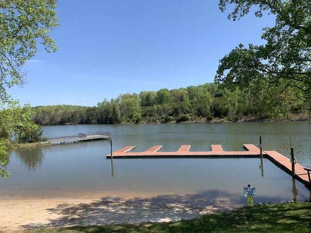 1175 Mariners Way Unit 58, Huddleston, VA 24104 - dock area with a water view and a wooded view