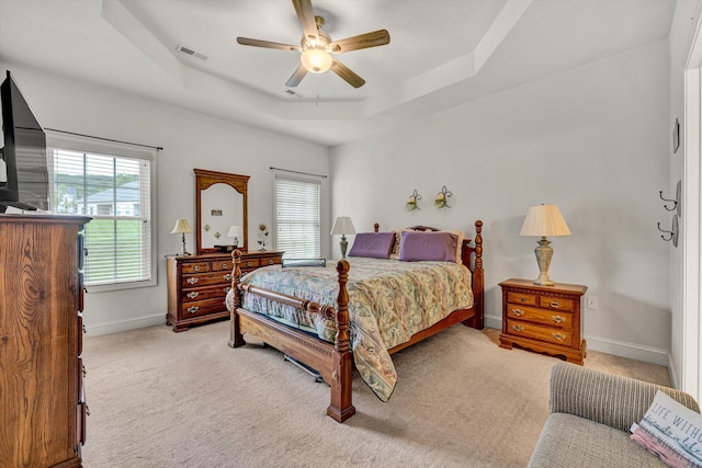 4210 Hannah Belle Way, Roanoke, VA 24018 - carpeted bedroom with a raised ceiling, baseboards, and ceiling fan