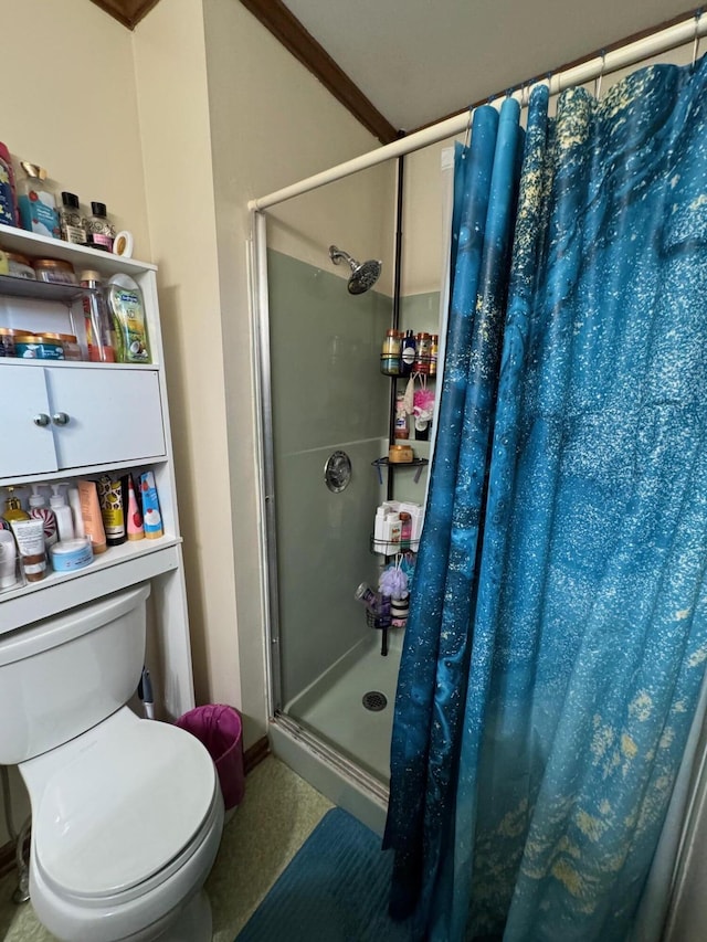 570 Scuffling Hill Rd, Rocky Mount, VA 24151 - full bathroom with a shower stall and toilet