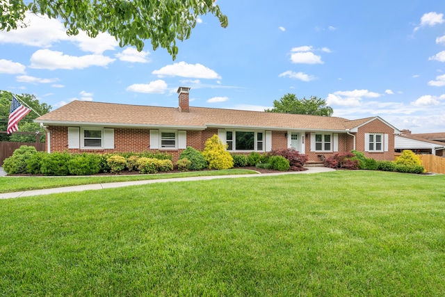 2561 Inglewood Rd SW, Roanoke, VA 24015 - ranch-style home featuring a chimney and brick siding