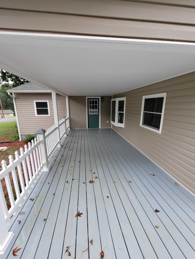 640 Cooks Knob Rd, Ferrum, VA 24088 - wooden deck featuring a carport